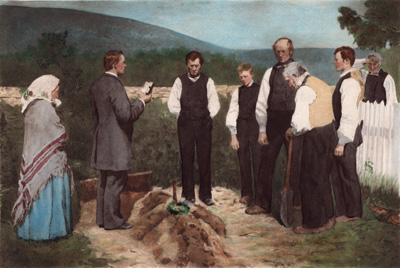 A Country Burial
from the painting by E. Werenskjold